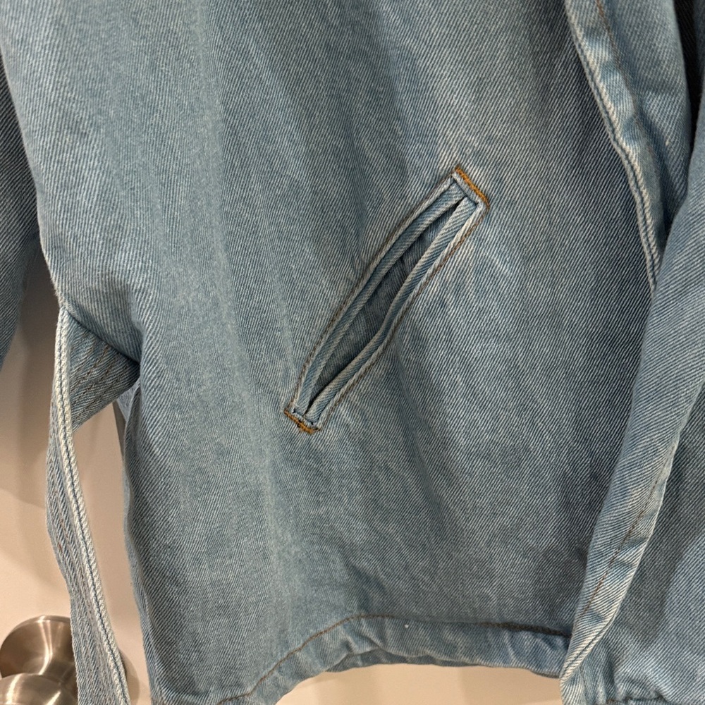 Objects Without Meaning Denim Jacket With Belt - image 3